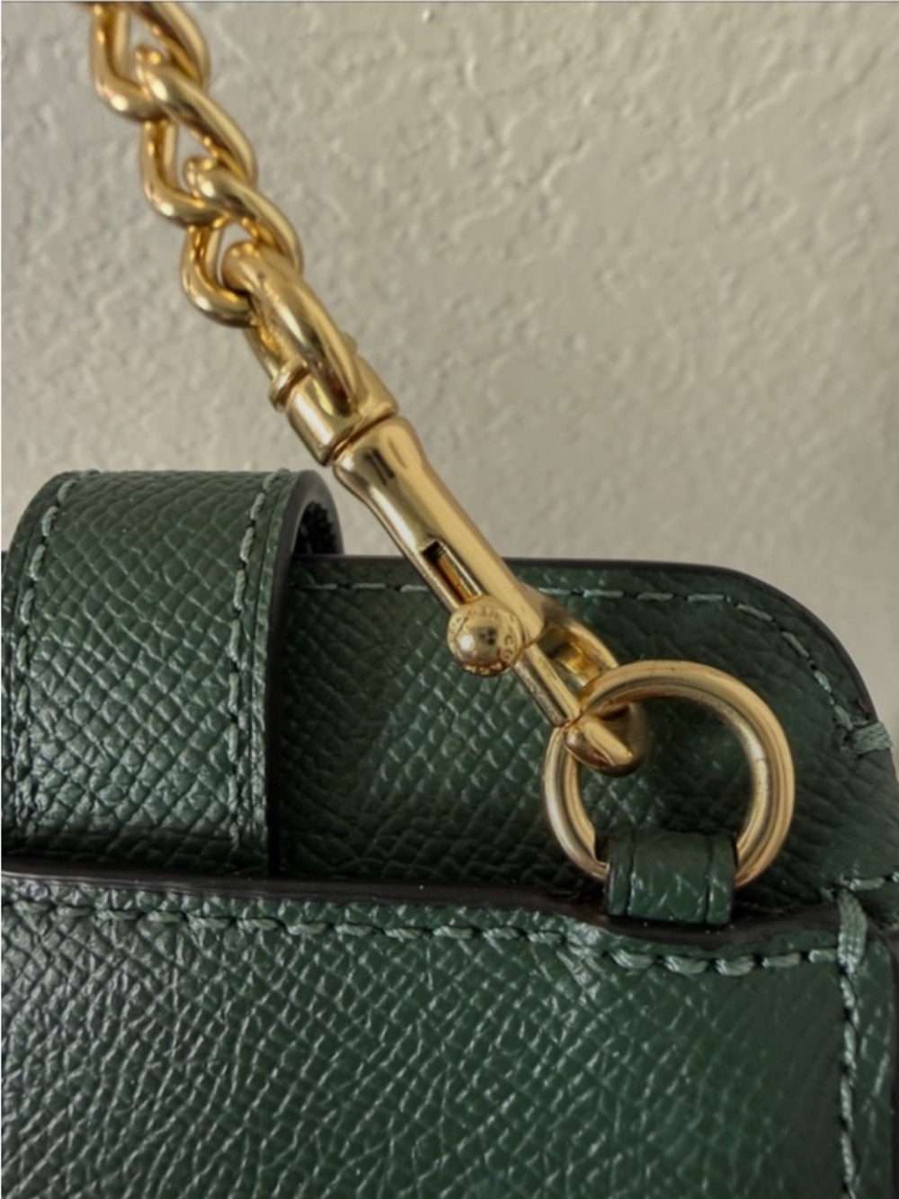 Coach North/South Phone Crossbody Bag in Everglade Deep Green Jewel Tone - Picture 14 of 14